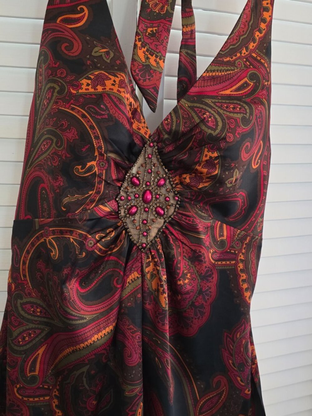 Cache Halter Beaded Top - Picture 2 of 6
